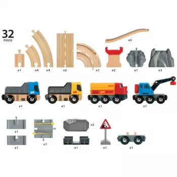BRIO World Roads & Rails kivi laadimise komplekt