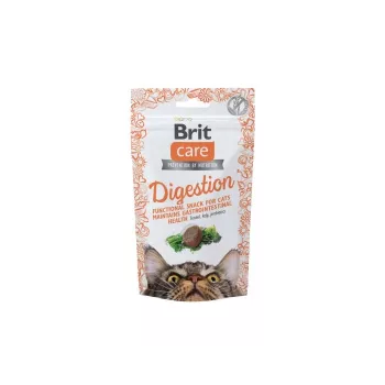 BRIT Care Cat Snack Digestion - Teraviljavabad kanamaitselised maiused seedimise toetamiseks, 50 g