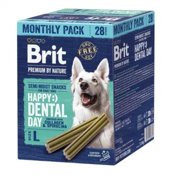 BRIT Premium by Nature koera hambanärimispulgad L – kanamaitselised hambanärimised suurtele tõugudele, 28 tk