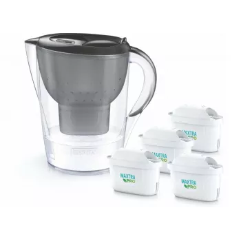 Brita Marella+ veefiltri kann 4 Maxtra Pro Power kassetiga, 2,4L, grafiit