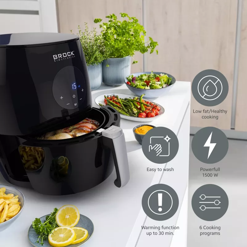 Brock AFD 3502 BK õhufritüür 3.5L 1200W must
