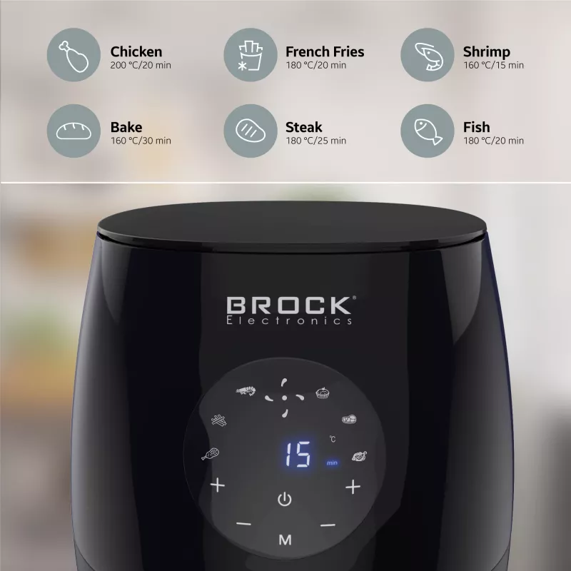 Brock AFD 3502 BK õhufritüür 3.5L 1200W must