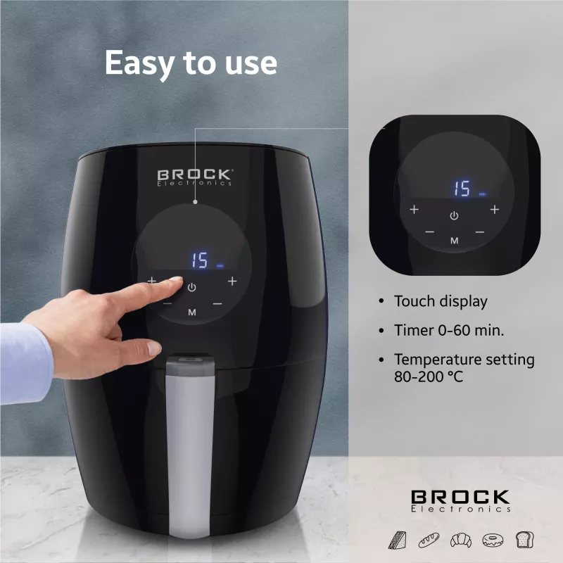 Brock AFD 3502 BK õhufritüür 3.5L 1200W must