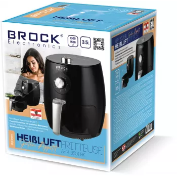 Brock AFM 3501 BK õhufritüür 3,5L 1300-1500W must digitaalne korv-fritüür