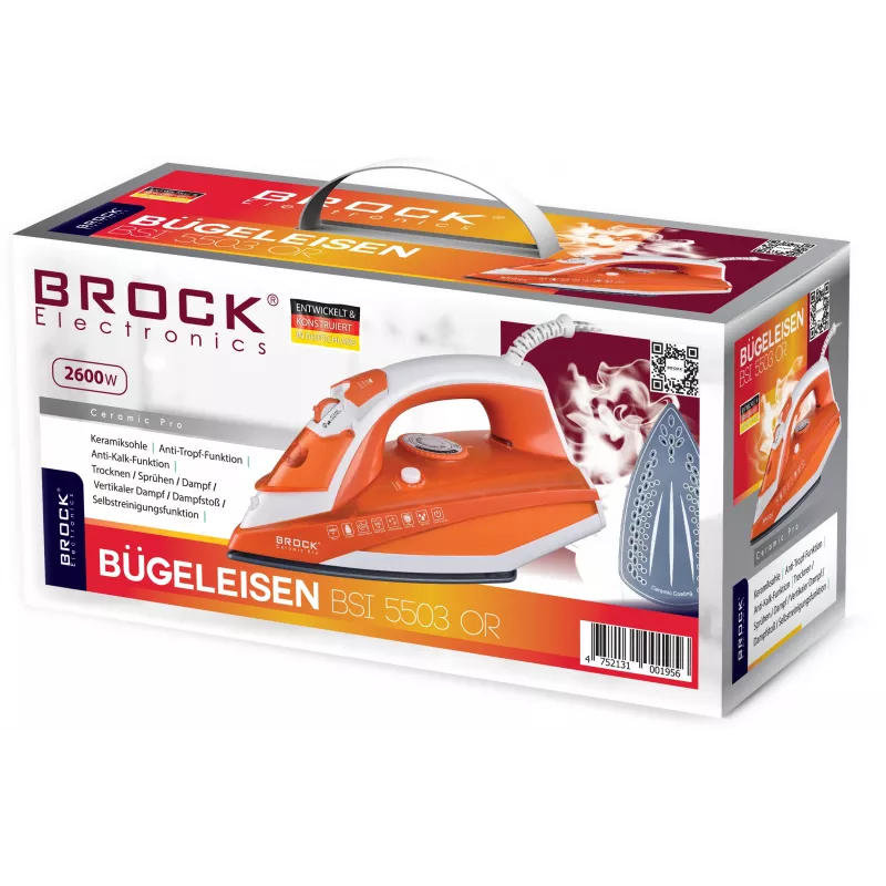 Brock BSI 5503 OR aurutriikraud 2600W keraamiline tald oranž
