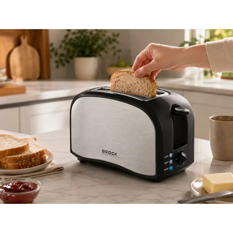 Brock BT 1003 SS röstija 800W, must/roostevaba teras
