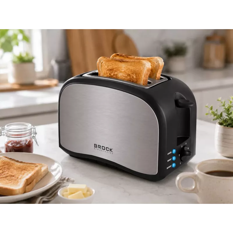 Brock BT 1003 SS röstija 800W, must/roostevaba teras