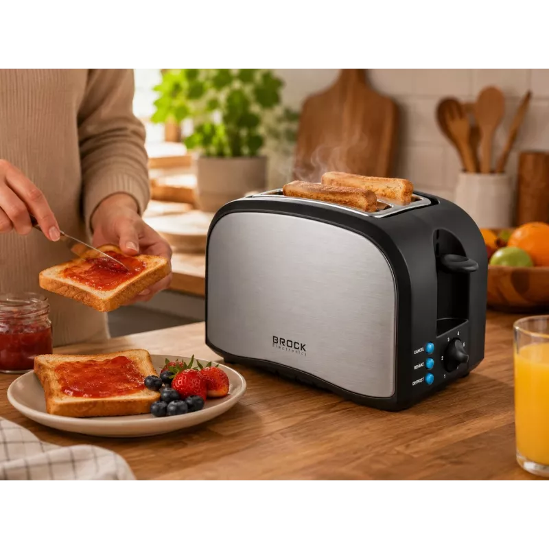 Brock BT 1003 SS röstija 800W, must/roostevaba teras