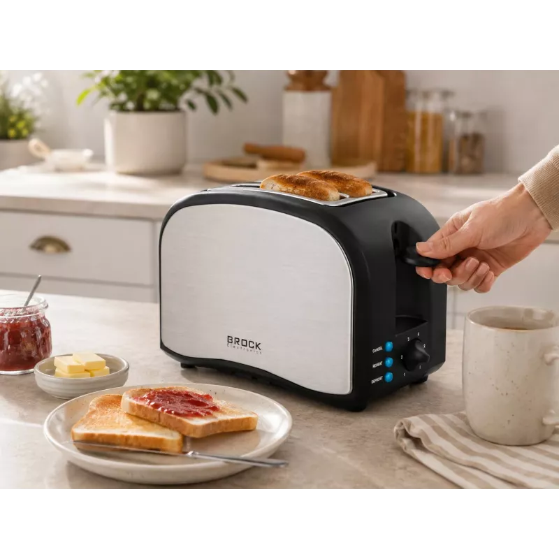 Brock BT 1003 SS röstija 800W, must/roostevaba teras