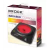 Brock HPI 3001 BK 1500W ühe kütteplaadiga elektripliit, malmplaadiga ja reguleeritava termostaadiga, must