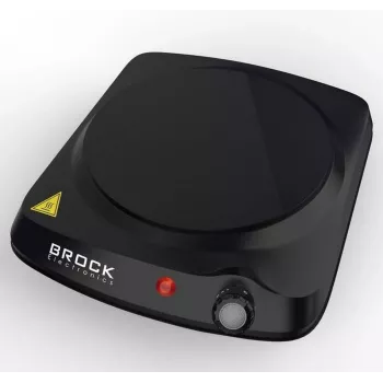 Brock HPI 3001 BK 1500W ühe kütteplaadiga elektripliit, malmplaadiga ja reguleeritava termostaadiga, must