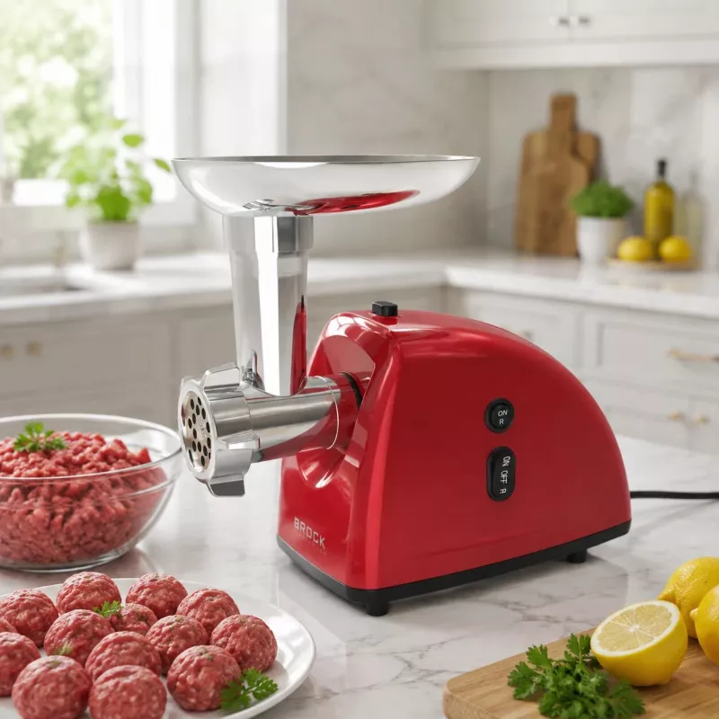 Brock MG 1502 RD lihaveski 1500W, punane/teras
