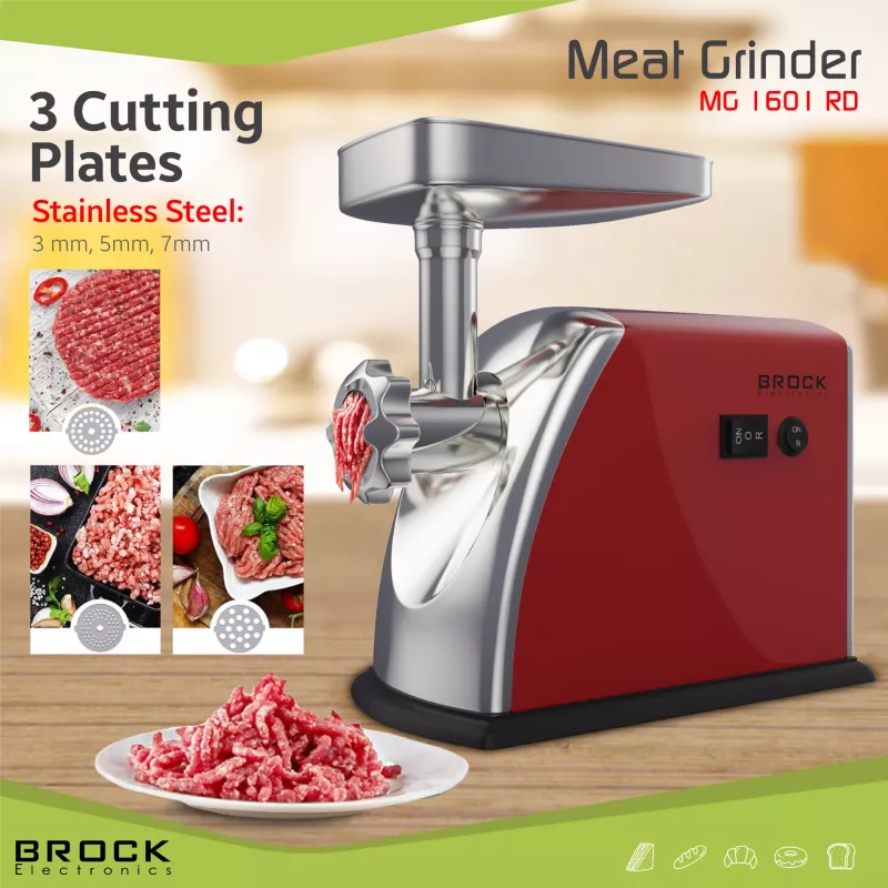 Brock MG 1601 RD lihaveski 1400W, punane/teras