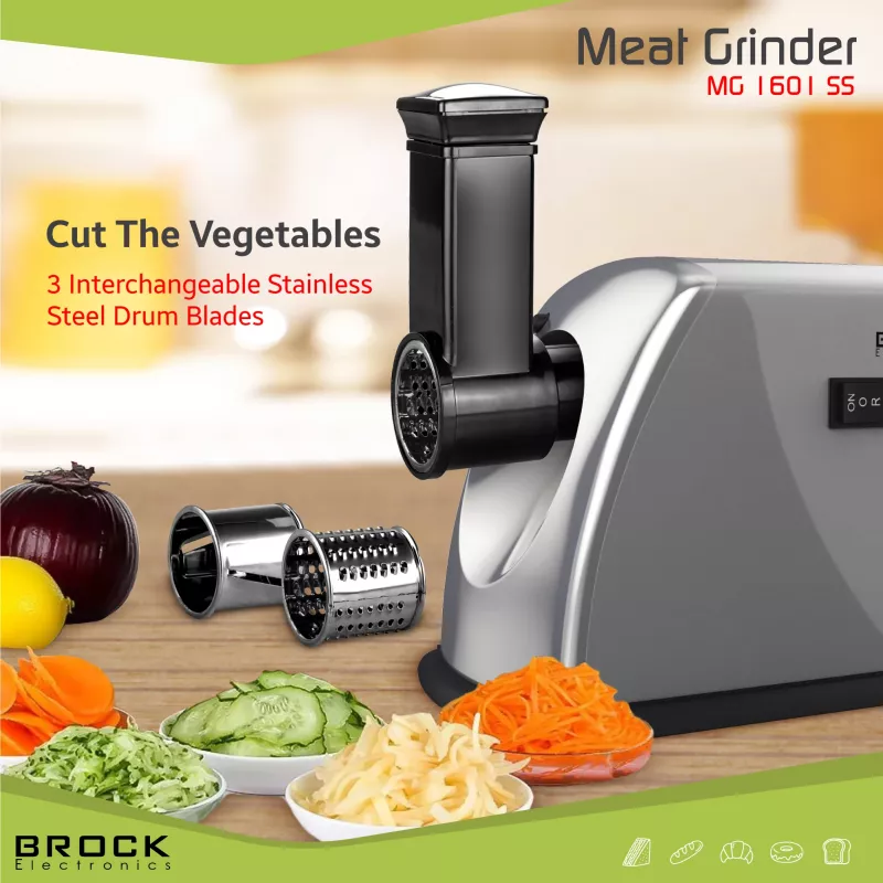 Brock MG 1601 SS lihaveski 1400W, punane/teras