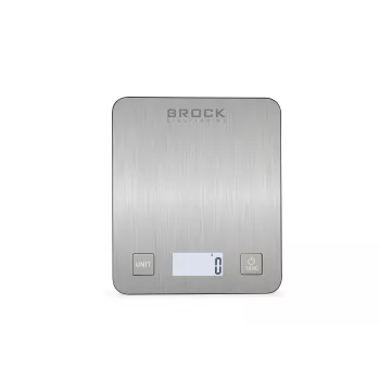 Brock SKS 1009 digitaalne köögikaal LED-ekraaniga, 5 kg mahutavus, 1 g täpsus, karastatud klaasist platvorm, must