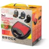 Brock SSM 2003 RD 3-in-1 võileivagrill, vahvliküpsetaja ja grill, 750 W, must/punane