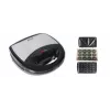 Brock SSM 2004 SS 3-in-1 võileiva-, vahvli- ja pähklikoogimasin, 750W, must/teras