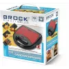 Brock SSM 6004 RD 4-in-1 võileiva/pähklikoogi/vahvli valmistaja ja grill 750 W, punane