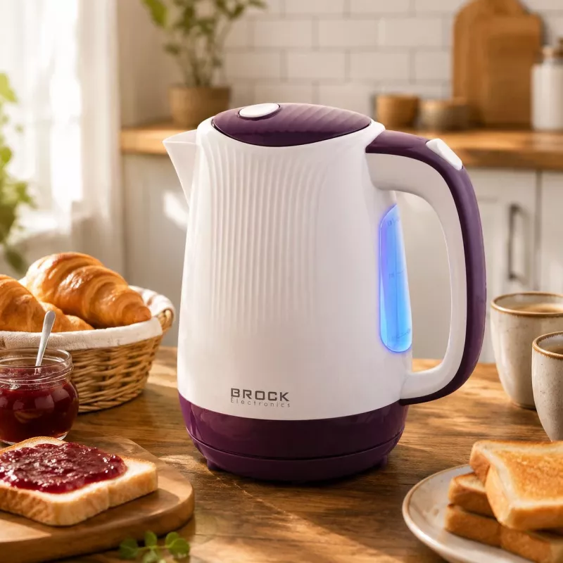 Brock WK 08 PR elektriline veekeetja 1,7L 2000W valge/lilla