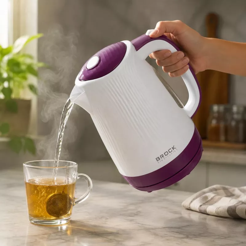 Brock WK 08 PR elektriline veekeetja 1,7L 2000W valge/lilla