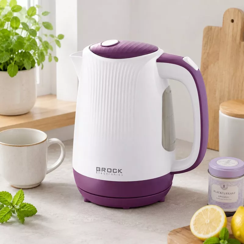 Brock WK 08 PR elektriline veekeetja 1,7L 2000W valge/lilla
