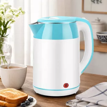 Brock WK 5521 WH elektriline veekeetja 1,8L 1500W valge/sinine 360° alusega