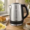Brock WK 9903 SS elektriline veekeetja 1,7L 2200W must/roostevaba teras 360° alusega