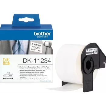 Brother DK-11234 eelõigatud valge paberi etiketirull - 60mm x 86mm, 600 etiketti, püsiv liim, otsetermoprinter, QL-seeria jaoks