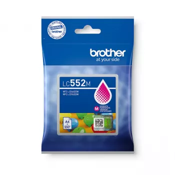 Brother LC-552M originaalne tindikassett, magenta, standardne tootlus 500 lehekülge