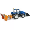 BRUDER New Holland T5.120 traktor koos esilaaduri, laadimiskasti ja kahvlitega 1:16