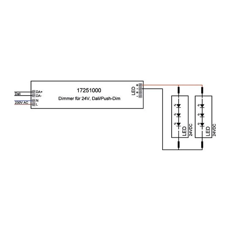 Brumberg 17251000 LED Driver DALI Ristkülikukujuline Valge 80W 230V 24V