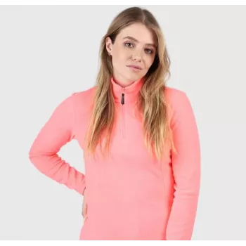 Brunotti Mini-R naiste mikrofliisist poolpüstkraega pullover, korall, M