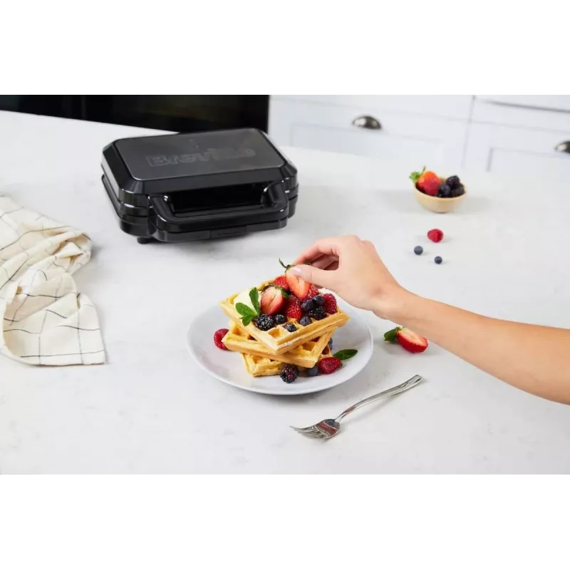 BRV VST098X 3-in-1 võileivamasin, vahvlimasin ja grill, 850 W, DuraCeramic mittekleepuvad plaadid, must/hõbe