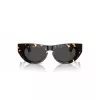 Burberry BE4422U410687 Naiste Päikeseprillid - Ruudukujuline Läbipaistev Hall Raam Tumehallide Läätsedega 58mm