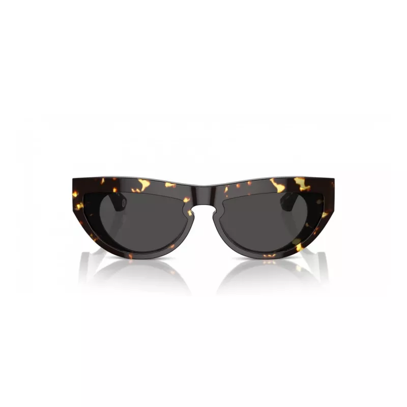 Burberry BE4422U410687 Naiste Päikeseprillid - Ruudukujuline Läbipaistev Hall Raam Tumehallide Läätsedega 58mm