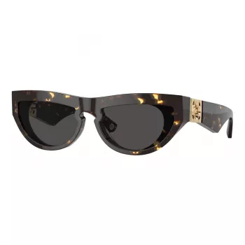 Burberry BE4422U410687 Naiste Päikeseprillid - Ruudukujuline Läbipaistev Hall Raam Tumehallide Läätsedega 58mm