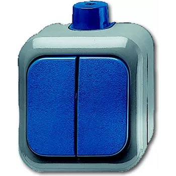 Busch-Jaeger 1084-0-0839 Klahv-lüliti sisu, 1-pooluseline vahelduslüliti, 10 AX, 250 V, süvispaigaldus, sinine/hall