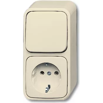 BUSCH-JAEGER Duro 2000 AP Schuko pistikupesa, pealepandav, 1-kohaline, alpine valge