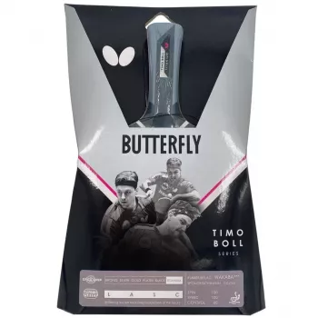 Butterfly Timo Boll Titanium Lauatennisereket Wakaba kummidega, laienev käepide, ITTF heakskiidetud, ründav stiil