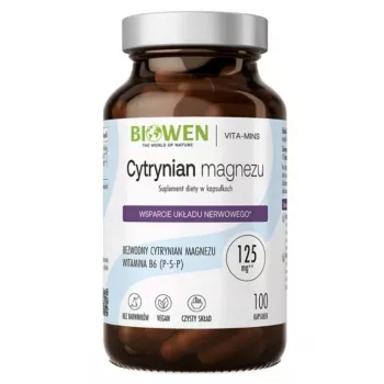 BWN BIOWEN Magneesiumtsitraat – toidulisand inimestele – 100 kapslit