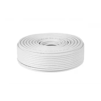 CABLETECH Koaksiaalkaabel RG-6U CU 100m Valge