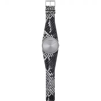 CALVIN KLEIN K5V231Q4 Naiste Kell 39mm Kvarts Roostevaba Teras Roosa Kuld PVD Nahk Must
