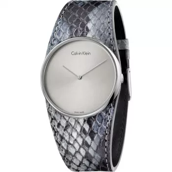 CALVIN KLEIN K5V231Q4 Naiste Kell 39mm Kvarts Roostevaba Teras Roosa Kuld PVD Nahk Must