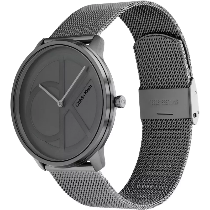 CALVIN KLEIN MAN 25200030 40mm Kvartskell Analoog Hõbedane Roostevabast Terasest Võrk