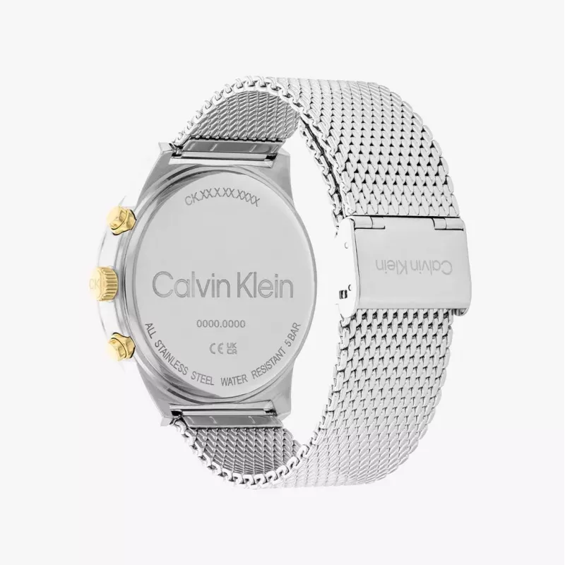 CALVIN KLEIN Meeste City Collection Kell 25200296 44mm Roostevaba Teras Šveitsi Kvarts