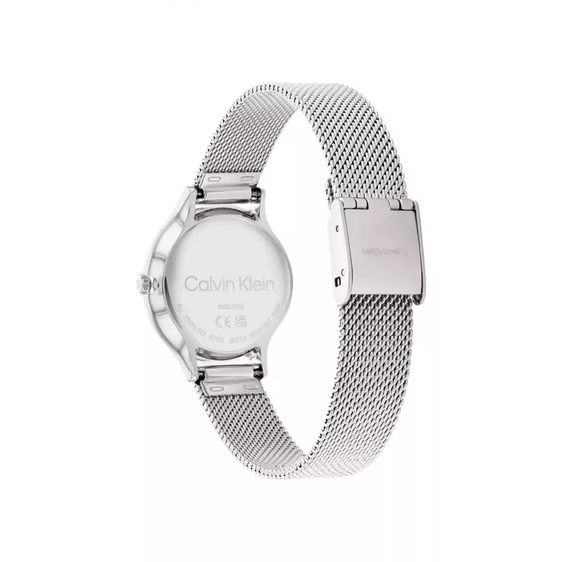 CALVIN KLEIN Naiste Kell 25200058 28mm Hõbedane Roostevabast Terasest Võrk