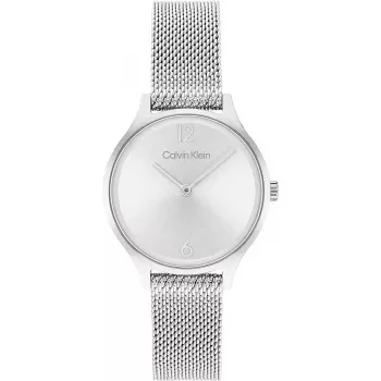 CALVIN KLEIN Naiste Kell 25200058 28mm Hõbedane Roostevabast Terasest Võrk