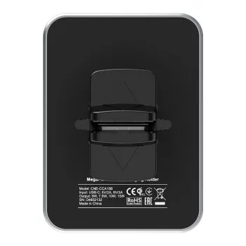CANYON CH-15 Auto hoidik ja juhtmevaba laadija MegaFix, 15W, USB-C, must