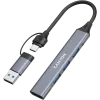 CANYON DS-02 4-in-1 USB-A/C Hub Space Grey