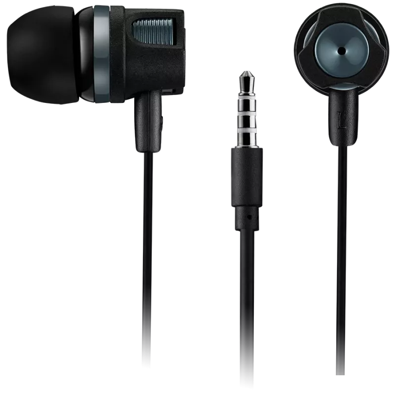 CANYON EP-3 In-Ear Peakomplekt Mikrofoniga, 1,2m Lame Kaabel, Tumehall